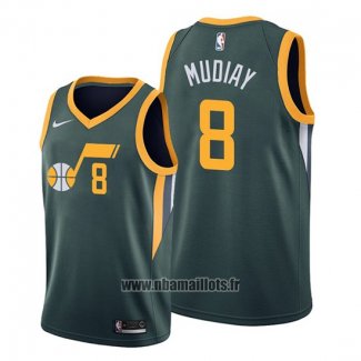 Maillot Utah Jazz Emmanuel Mudiay No 8 Earned Vert