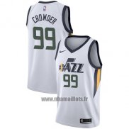 Maillot Utah Jazz Jae Crowder No 99 Association 2017-18 Blanc