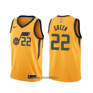 Maillot Utah Jazz Jeff Green NO 22 Statement Jaune