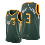 Maillot Utah Jazz Justin Wright-foreman No 3 Earned 2019-20 Vert