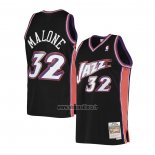 Maillot Utah Jazz Karl Malone No 32 Hardwood Classics 1998-99 Noir