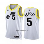 Maillot Utah Jazz Malik Beasley NO 5 Association 2022-23 Blanc