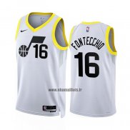 Maillot Utah Jazz Simone Fontecchio NO 16 Association 2022-23 Blanc