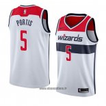 Maillot Washington Wizards Bobby Portis No 5 Association 2018 Blanc