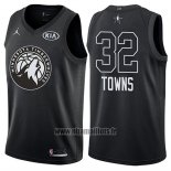 Maillot All Star 2018 Minnesota Timberwolves Karl-anthony Towns No 32 Noir