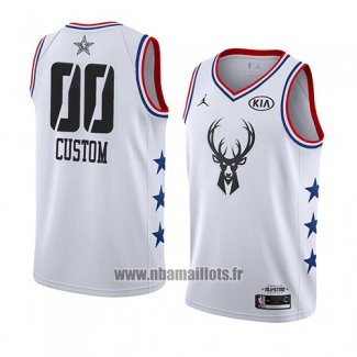 Maillot All Star 2019 Milwaukee Bucks Personnalise Blanc