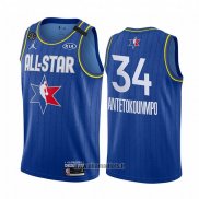 Maillot All Star 2020 Milwaukee Bucks Giannis Antetokounmpo No 34 Bleu