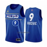 Maillot All Star 2021 Orlando Magic Nikola Vucevic No 9 Bleu
