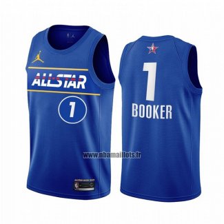 Maillot All Star 2021 Phoenix Suns Devin Booker No 1 Bleu