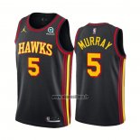 Maillot Atlanta Hawks Dejounte Murray NO 5 Statement 2022-23 Noir