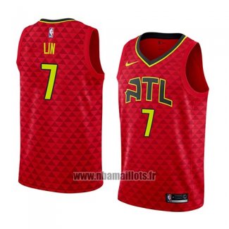 Maillot Atlanta Hawks Jeremy Lin No 7 Statement 2018-19 Rouge