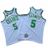 Maillot Boston Celtics Kevin Garnett No 5 2007-08 Finals Blanc