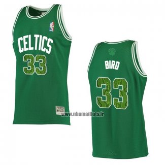 Maillot Boston Celtics Larry Bird NO 33 Snakeskin Hardwood Classics 2021 Vert