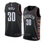 Maillot Brooklyn Nets Dzanan Musa No 30 Ville 2019 Noir