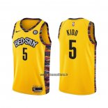 Maillot Brooklyn Nets Jason Kidd No 5 Ville 2020-21 Jaune