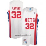 Maillot Brooklyn Nets Julius Erving No 32 Retro Blanc