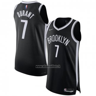 Maillot Brooklyn Nets Kevin Durant NO 7 Icon Authentique Noir