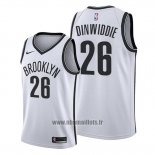 Maillot Brooklyn Nets Spencer Dinwiddie No 26 Association Edition Blanc
