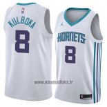 Maillot Charlotte Hornets Arnoldas Kulboka No 8 Association 2018 Blanc