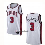 Maillot Chicago Bulls Andre Drummond NO 3 Ville 2022-23 Blanc