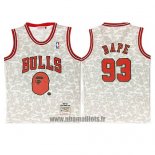 Maillot Chicago Bulls Bape No 93 Mitchell & Ness 1997-98 Gris