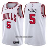 Maillot Chicago Bulls Bobby Portis No 5 Association 2017-18 Blanc