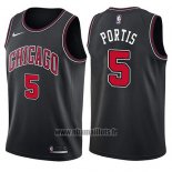 Maillot Chicago Bulls Bobby Portis No 5 Statement 2017-18 Noir