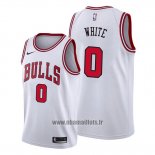 Maillot Chicago Bulls Coby White No 0 Association 2019-20 Blanc