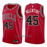Maillot Chicago Bulls Denzel Valentine No 45 Icon 2017-18 Rouge