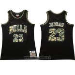 Maillot Chicago Bulls Michael Jordan No 23 Camuflaje Noir