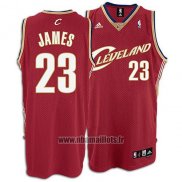 Maillot Cleveland Cavaliers Lebron James No 23 Retro Rouge