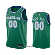 Maillot Dallas Mavericks Personnalise Hardwood Classics 2020-21 Vert