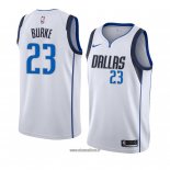 Maillot Dallas Mavericks Trey Burke No 23 Association 2018-19 Blanc