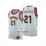 Maillot Denver Nuggets Collin Gillespie NO 21 Ville 2022-23 Blanc