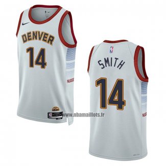 Maillot Denver Nuggets Ish Smith NO 14 Ville 2022-23 Blanc