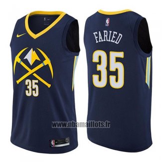 Maillot Denver Nuggets Kenneth Faried No 35 Ville 2017-18 Bleu