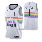 Maillot Denver Nuggets Michael Porter JR. NO 1 Ville Blanc