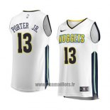 Maillot Denver Nuggets Michael Porter Jr. No 13 Association 2017-18 Blanc