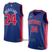 Maillot Detroit Pistons Eric Moreland No 24 Icon 2018 Bleu