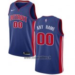 Maillot Detroit Pistons Personnalise 2017-18 Bleu