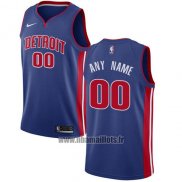 Maillot Detroit Pistons Personnalise 2017-18 Bleu