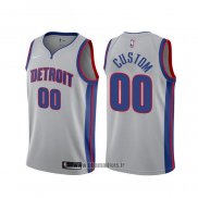 Maillot Detroit Pistons Personnalise Statement Gris