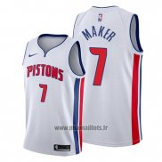 Maillot Detroit Pistons Thon Maker No 7 Association Blanc