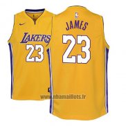 Maillot Enfant Los Angeles Lakers Lebron James No 23 Icon 2017-18 Jaune