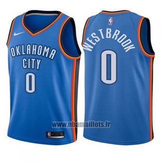 Maillot Enfant Oklahoma City Thunder Russell Westbrook No 0 Icon 2017-18 Bleu