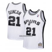 Maillot Enfant San Antonio Spurs Tim Duncan NO 21 Mitchell & Ness 1998-99 Blanc