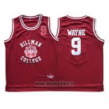 Maillot Film Hillman College Dwayne Wayne No 9 Rouge