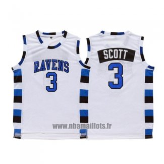 Maillot Film Tree Hill Nathan Scott No 3 Blanc