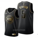 Maillot Golden Edition Detroit Pistons Luke Kennard No 5 Noir