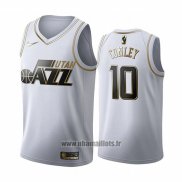 Maillot Golden Edition Utah Jazz Mike Conley No 10 2019-20 Blanc